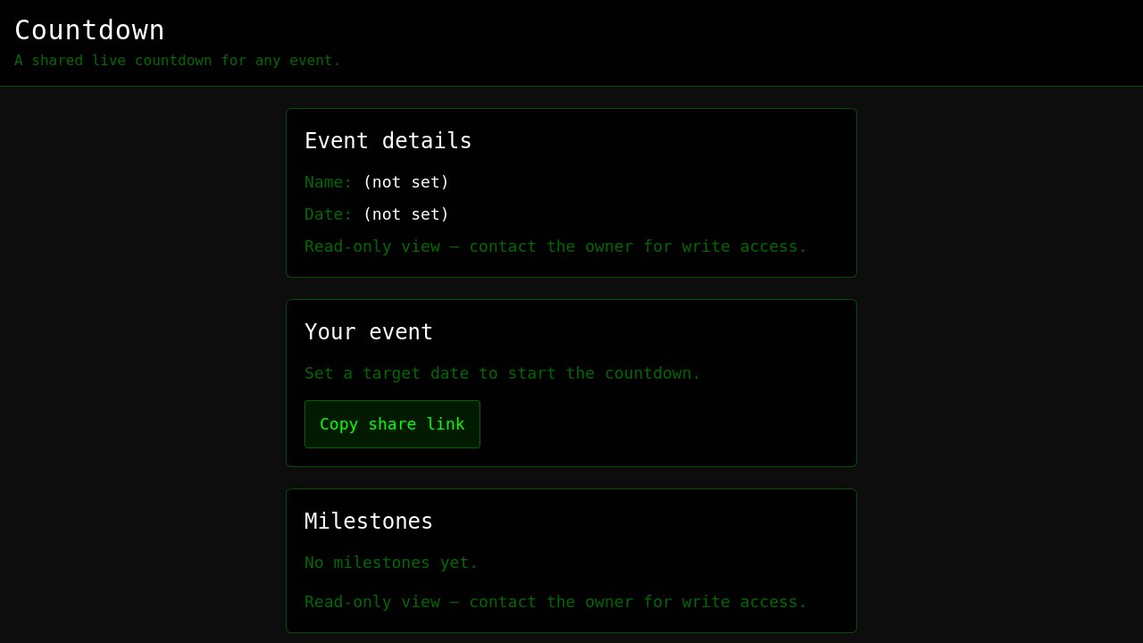 Event Countdown Clock